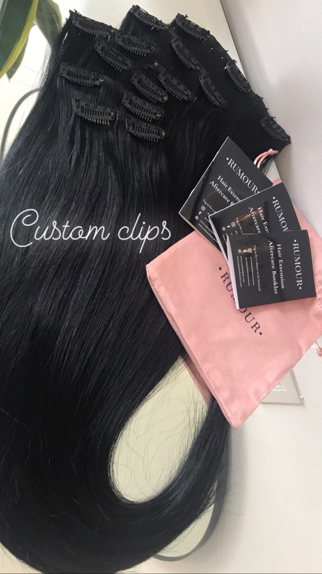 Custom make weft into clip ins