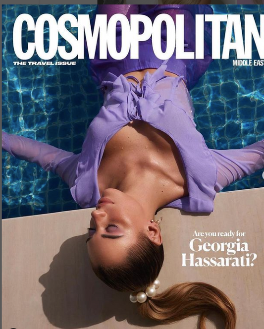 cosmopolitan Middle East, cosmo, The perfect match, Netflix, Georgia Hassarati, magazine feature, celebrity wearing extensions, 