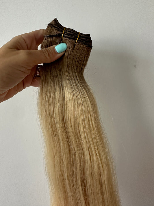 Rooted light blonde 22” 100g